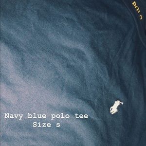 Navy blue polo shirt
